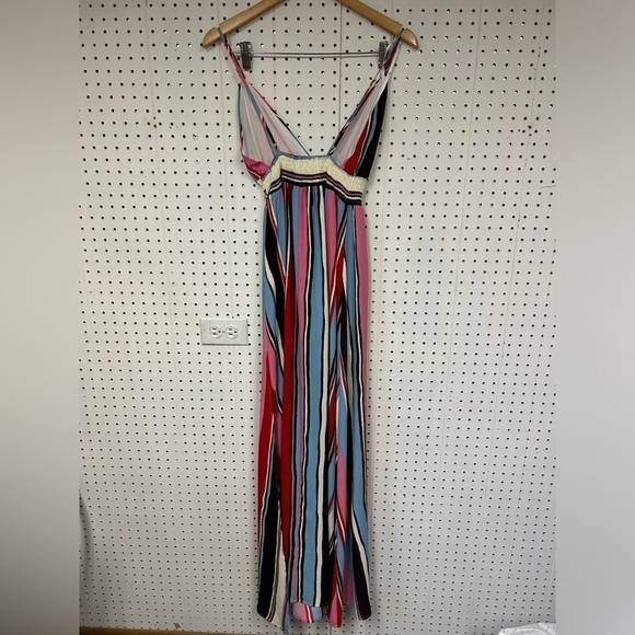 Lulu’s Andi Pink and Light Blue Multi Stripe Sleeveless Maxi Dress - Picture 6 of 9